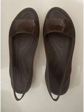 Crocs Colorblock Slingback Flat Sandals Jelly Womens Sz 7W